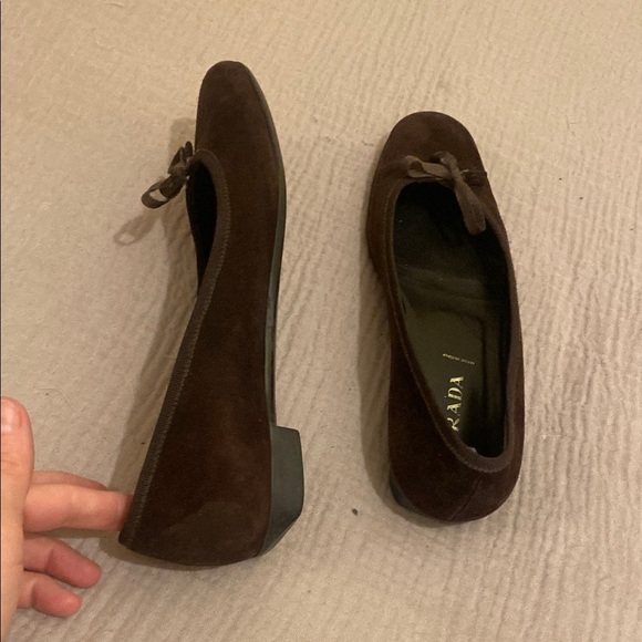 Prada Women's Dark Brown Suede Loafers - Picture 5 of 11